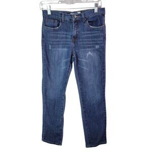 Blue Heritage Boys Size 14 Blue Solid Adjustable Waist Jeans